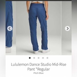 Lululemon Dance Studio Mid-Rise Pant *Regular Pitch Blue. Size 14. NWOT